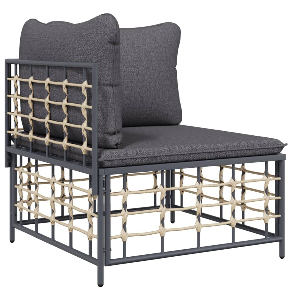 Vidaxl Garten-Ecksofa aus Poly-Rattan Anthrazit - Outlet-Deal bis zu 34% sparen