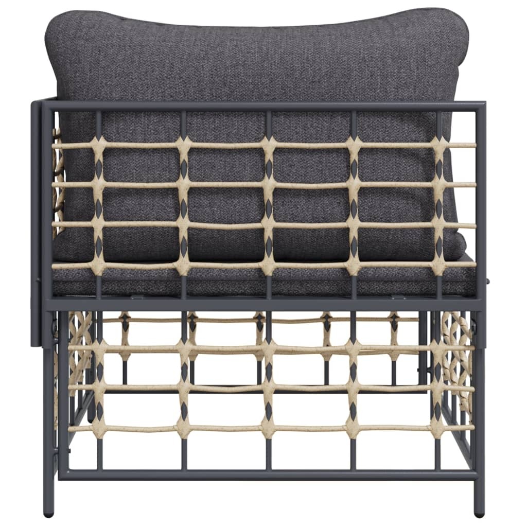 Vidaxl Garten-Ecksofa aus Poly-Rattan Anthrazit - Outlet-Deal bis zu 34% sparen