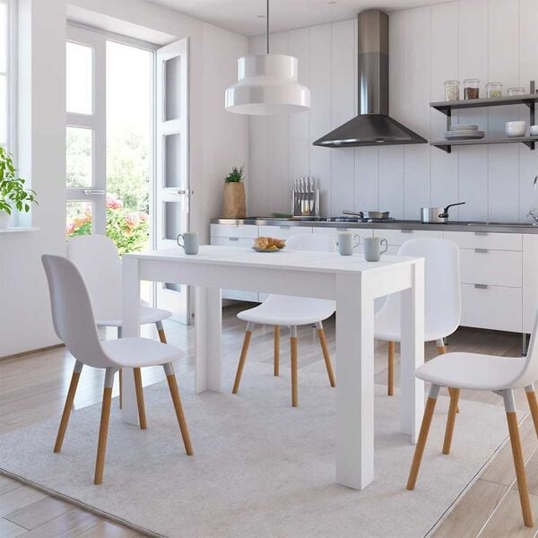 Vidaxl Eleganter Esstisch 120x60x76 cm in Weiß - Bis zu 34% Rabatt