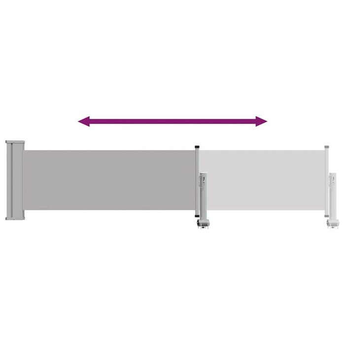 Vidaxl Seitenmarkise 60x300 cm Grau - Sichtschutz für Balkon - bis zu 34% sparen