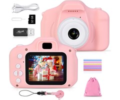 Digitale Kinderkamera 12MP mit 32GB Speicher - Rosa - bis zu 32% günstiger