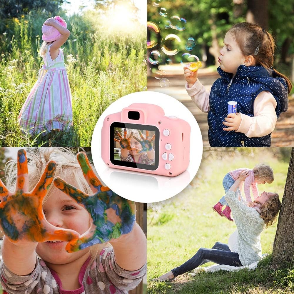 Digitale Kinderkamera 12MP mit 32GB Speicher - Rosa - bis zu 32% günstiger