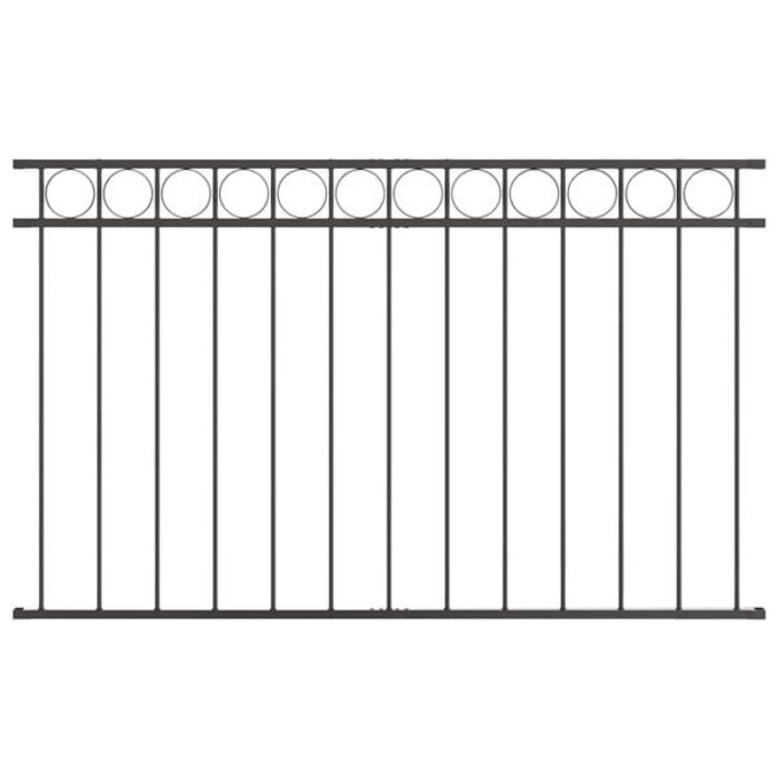 Vidaxl Gartenzaunelement ASSEN, 170 x 100 cm, Stahl, Grau - jetzt bis zu 34% sparen