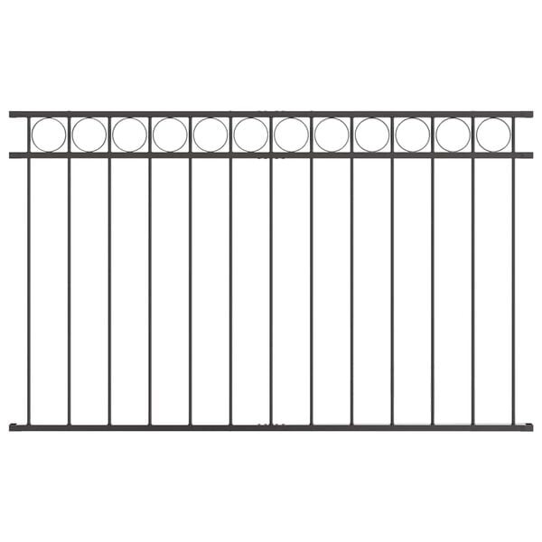 Vidaxl Gartenzaunelement ASSEN Stahl Grau 170x100 cm - 64% Rabatt