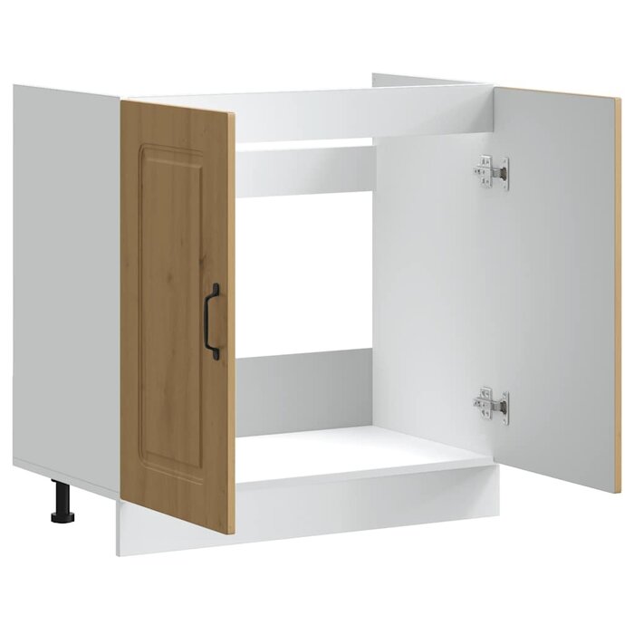 Vidaxl Spülenunterschrank Kalmar Artisan Eiche 80 cm - bis zu 34% günstiger