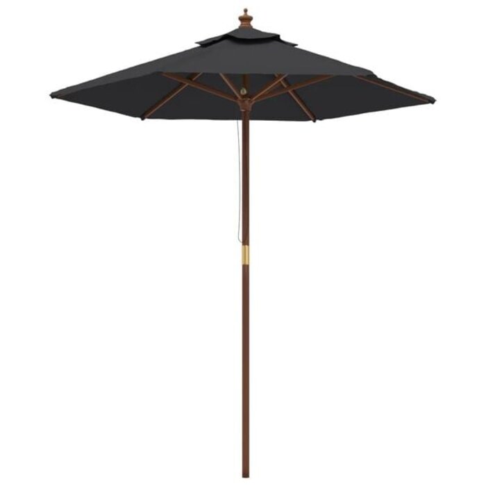 Vidaxl Sonnenschirm Holzgestell 196x231cm Schwarz - bis zu 34% sparen
