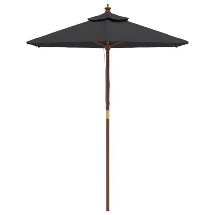 Vidaxl Sonnenschirm Holzgestell 196x231cm Schwarz - bis zu 34% sparen