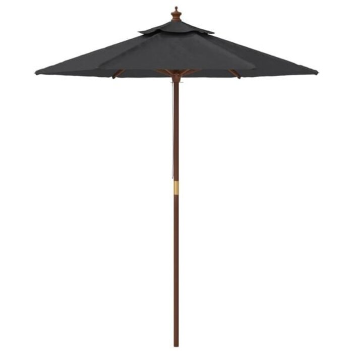 Vidaxl Sonnenschirm Holzgestell 196x231cm Schwarz - bis zu 34% sparen
