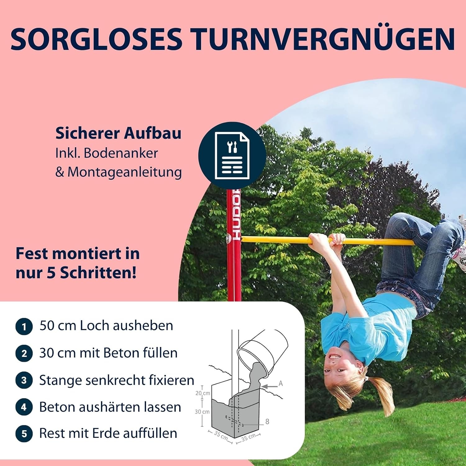Doppel-Reck für den Garten: Höhenverstellbar & stabil - bis zu 35% Rabatt