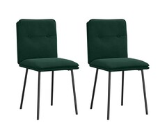 Vidaxl 2er-Set Samt Esszimmerstühle Dunkelgrün - Ergonomisch & bis zu 34% Rabatt