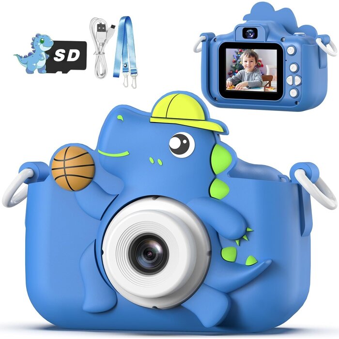 Dino-Digitalkamera für Kinder: 1080p, 32GB, stoßfest - bis zu 32% günstiger