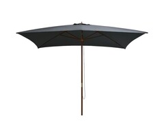 Vidaxl Rechteckiger Holz-Sonnenschirm 200x300 cm, Anthrazit - bis zu 34% sparen