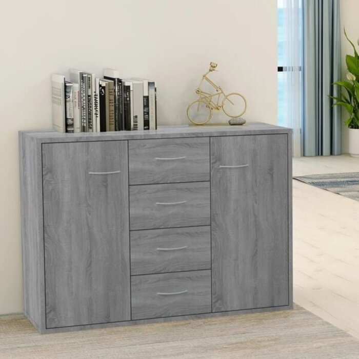 Vidaxl Sideboard in Sonoma Eiche Grau - Stilvoller Stauraum bis zu 35% reduziert