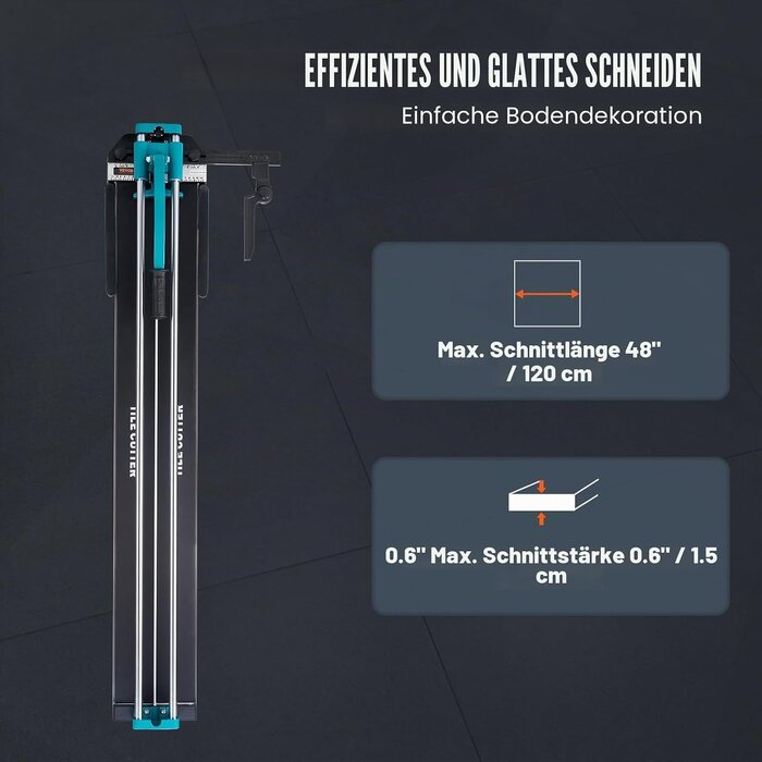 Vevor Profi-Fliesenschneider 1200 mm mit Infrarot - bis zu 35 % Rabatt sparen