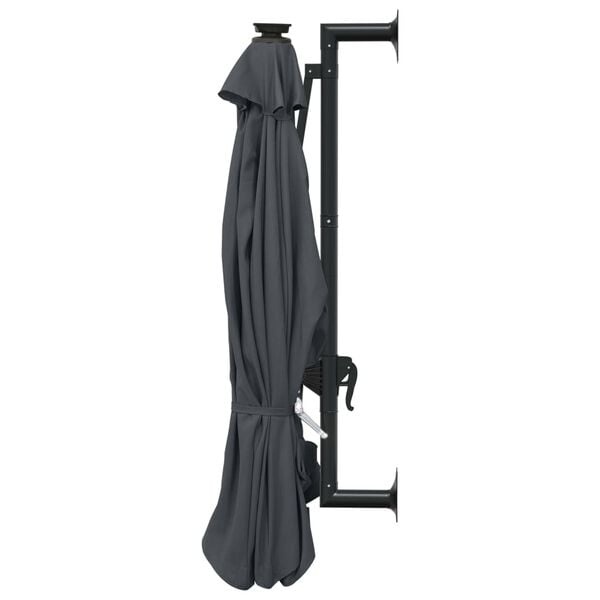 Vidaxl Wandparasol mit LED 300 cm Anthrazit - Sparen Sie bis zu 35% im Outlet