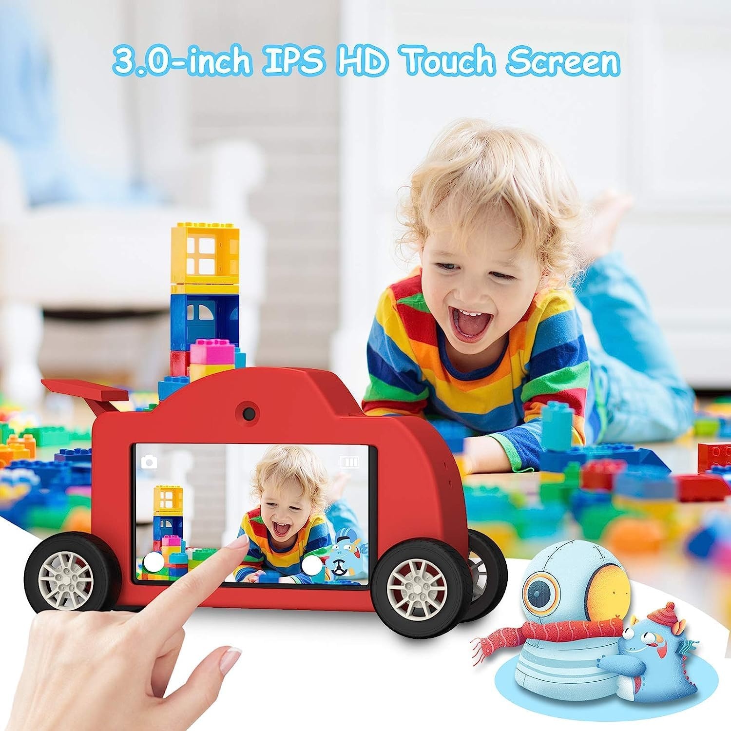 Digitale Kinderkamera 48 MP Rennwagen-Design - Rot | Bis zu 32% Rabatt