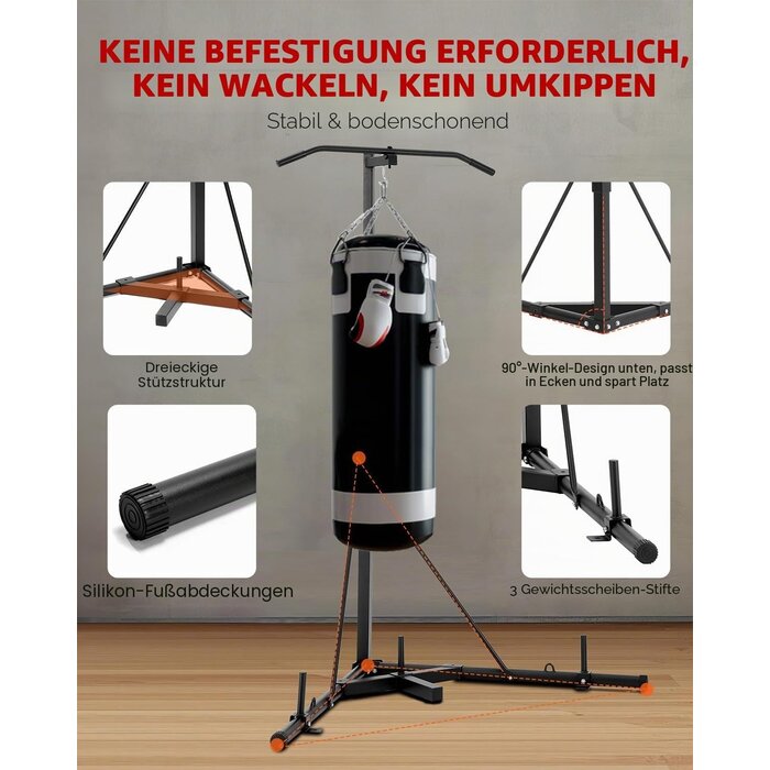 Vevor Freistehender Boxsackständer mit Klimmzugstange - bis zu 35% Rabatt