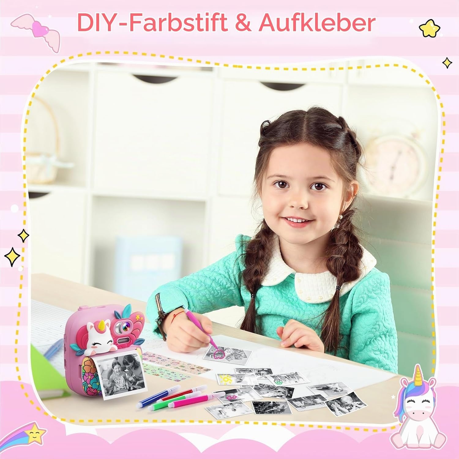 Digitale Kinder-Sofortbildkamera in Pink - Jetzt bis zu 33% sparen!