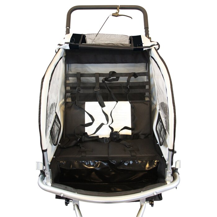Viking Choice 2-in-1 Kinder-Fahrradanhänger & Buggy - Schwarz-Weiß - bis zu 35% Rabatt