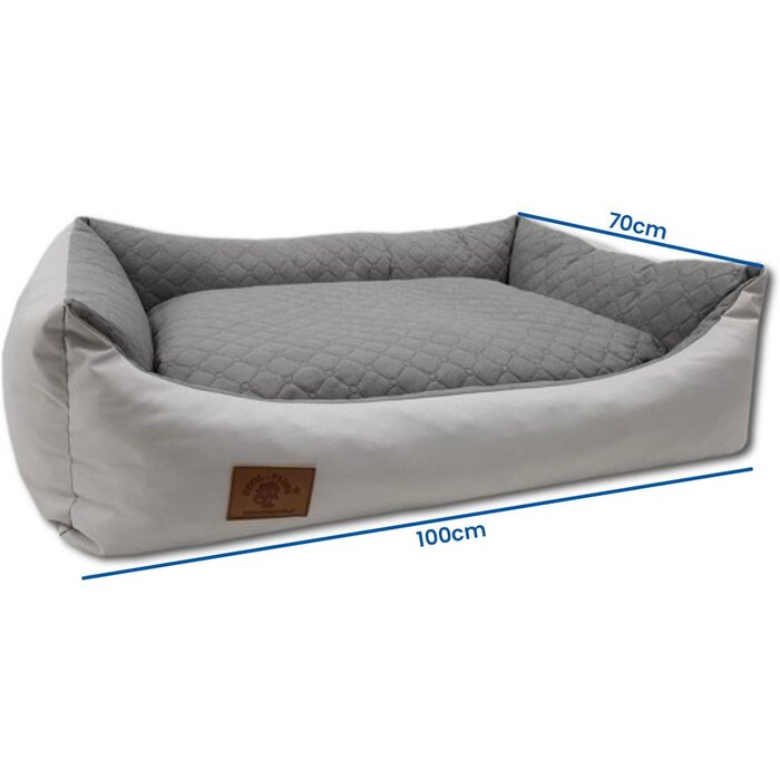 Viking Choice Hundebett 100x70 cm Lichtgrau - Wasserfest & rutschfest - bis zu 23% Rabatt