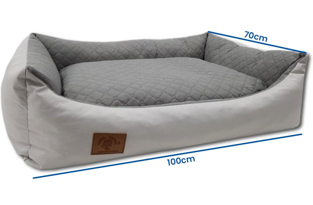 Viking Choice Hundebett 100x70 cm Lichtgrau - Wasserfest & rutschfest - bis zu 23% Rabatt