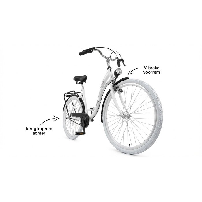 Viking Choice Mädchenfahrrad 26 Zoll Citybike - Weiß/Schwarz - bis zu 26% Rabatt