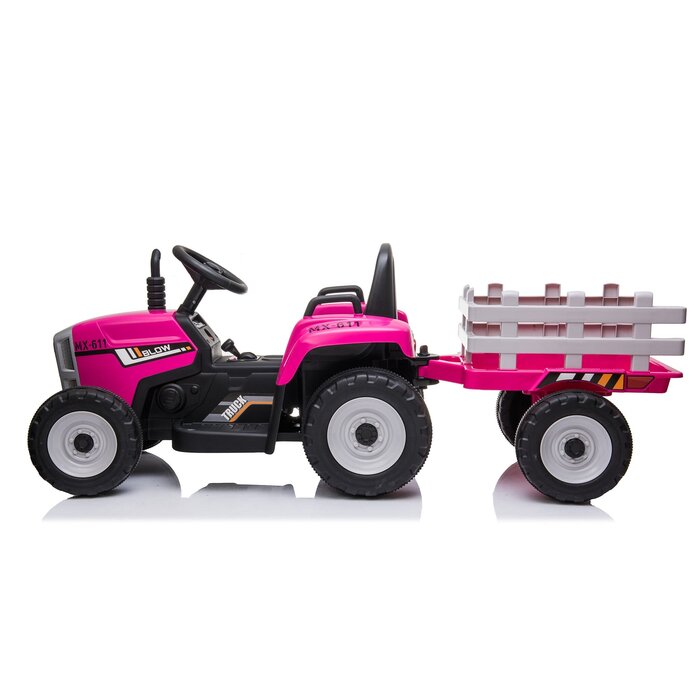 Viking Choice Elektro-Kindertraktor mit Anhänger - Rosa - Bis zu 36% Rabatt