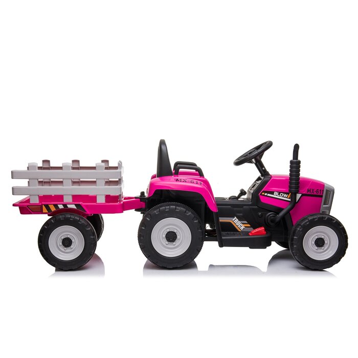 Viking Choice Elektro-Kindertraktor mit Anhänger - Rosa - Bis zu 36% Rabatt