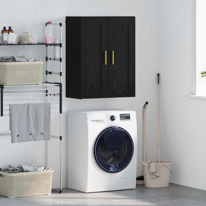 Vidaxl Moderner Wandschrank in Schwarz-Eiche, 69,5x34x90 cm - bis zu 34% sparen