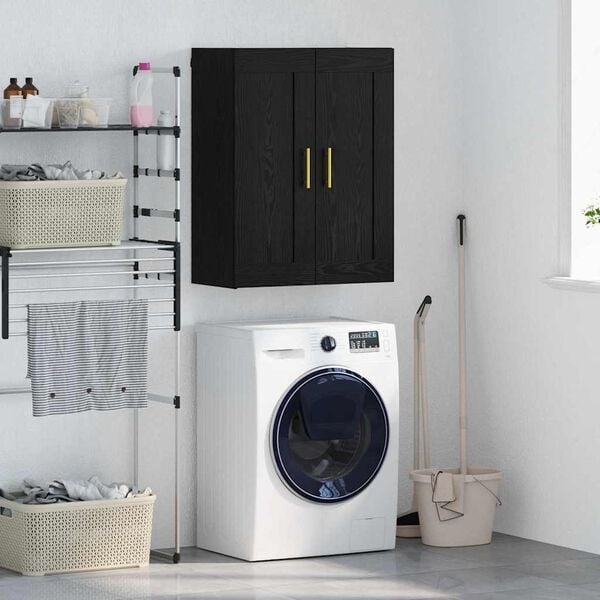 Vidaxl Moderner Wandschrank in Schwarz-Eiche, 69,5x34x90 cm - bis zu 34% sparen
