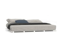 Vidaxl Massives Kiefernholz Bett 200x200 cm Weiß - bis zu 34% sparen