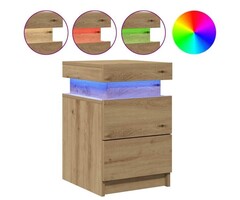 Vidaxl 2er-Set Nachtschränke in Artisan-Eiche mit LED - Jetzt bis zu 35% sparen