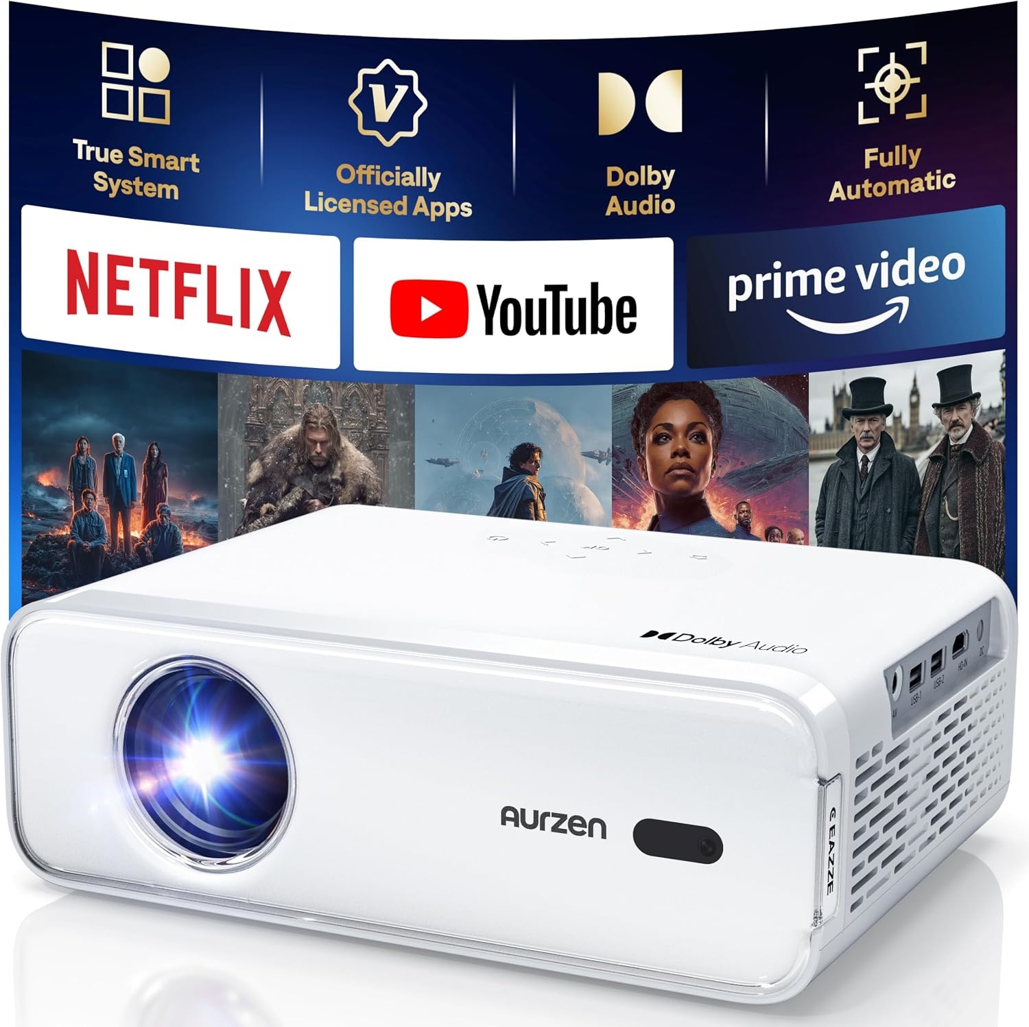 Full HD Videoprojektor 1080p mit 4K-Support - Jetzt bis zu 35% sparen