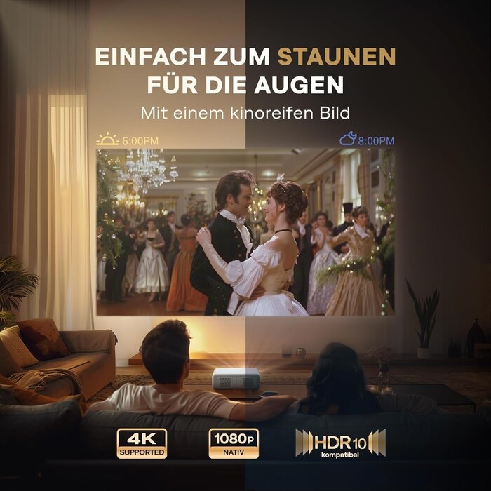 Full HD Videoprojektor 1080p mit 4K-Support - Jetzt bis zu 35% sparen