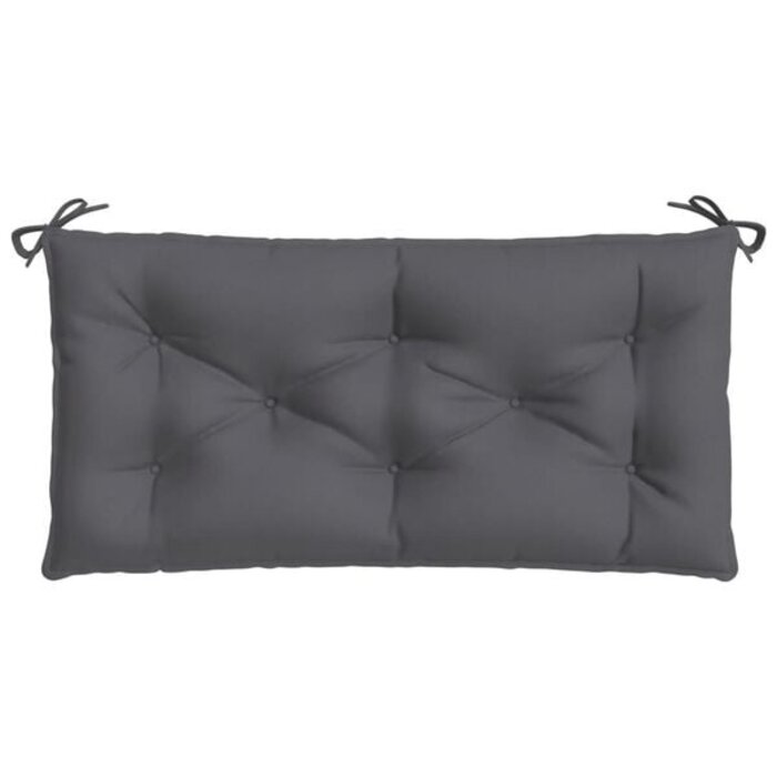 Gartenbankauflagen 2er-Set 100x50x7 cm Anthrazit - bis zu 32% sparen