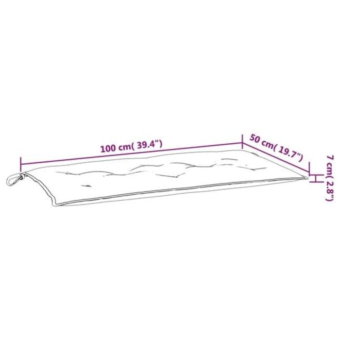 Gartenbankauflagen 2er-Set 100x50x7 cm Anthrazit - bis zu 32% sparen