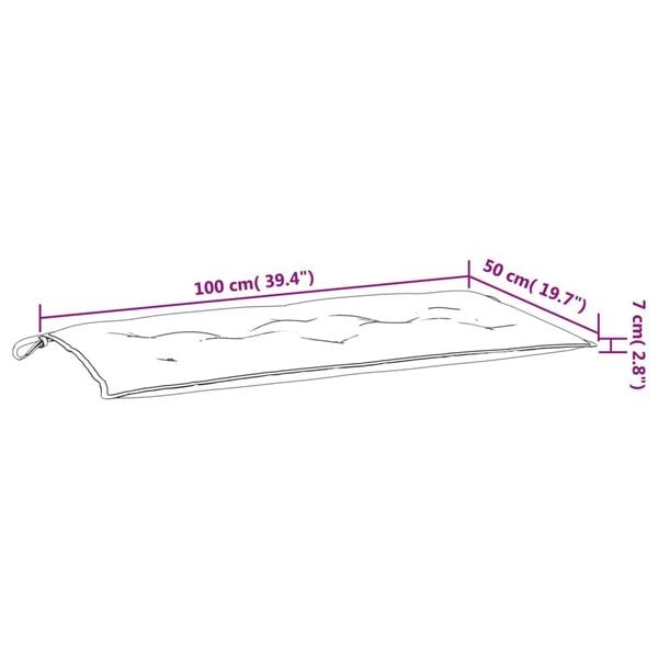 Gartenbankauflagen 2er-Set 100x50x7 cm Anthrazit - bis zu 32% sparen