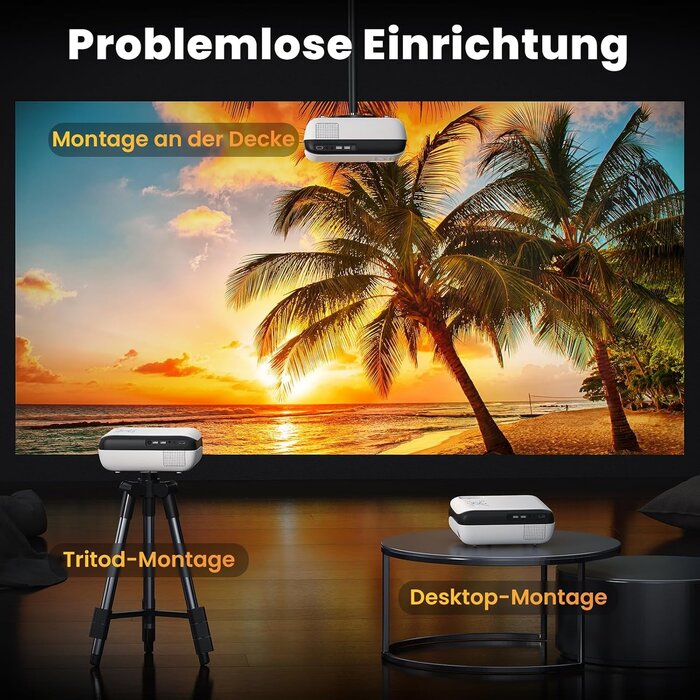 Full HD Beamer 9500 Lumen 4K-Support tragbar - bis zu 35% Rabatt