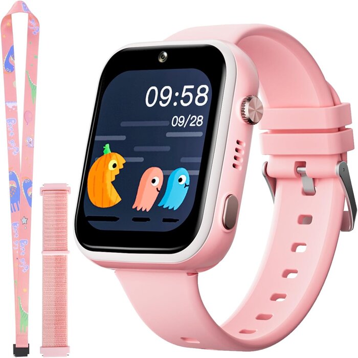 4G Kinder Smartwatch mit GPS & SOS in Rosa - bis zu 34% sparen