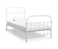 Vidaxl Metallbettgestell Weiß 100x200 cm - Zeitloses Design - bis zu 34% sparen