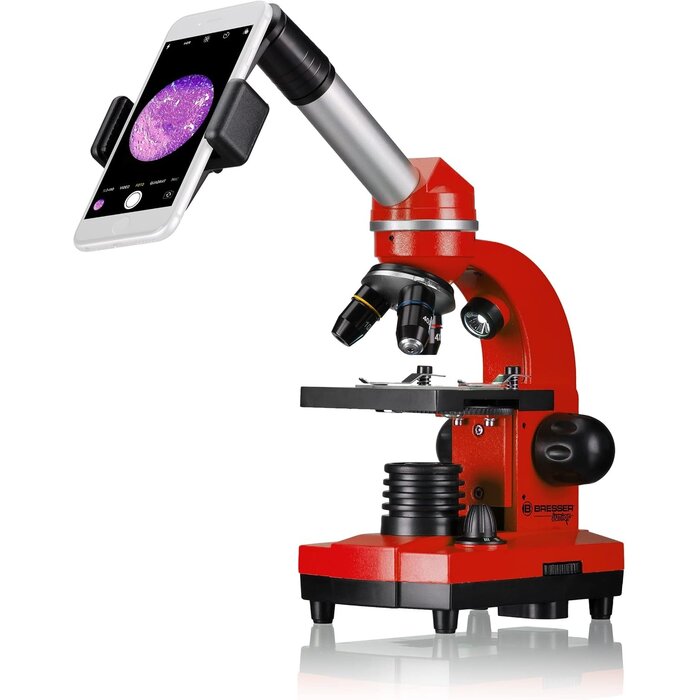Schülermikroskop mit Smartphone-Adapter - Rot - Bis zu 34% sparen