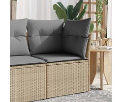 Vidaxl Modulares Garten-Ecksofa Poly-Rattan Beige - Jetzt bis zu 35% sparen