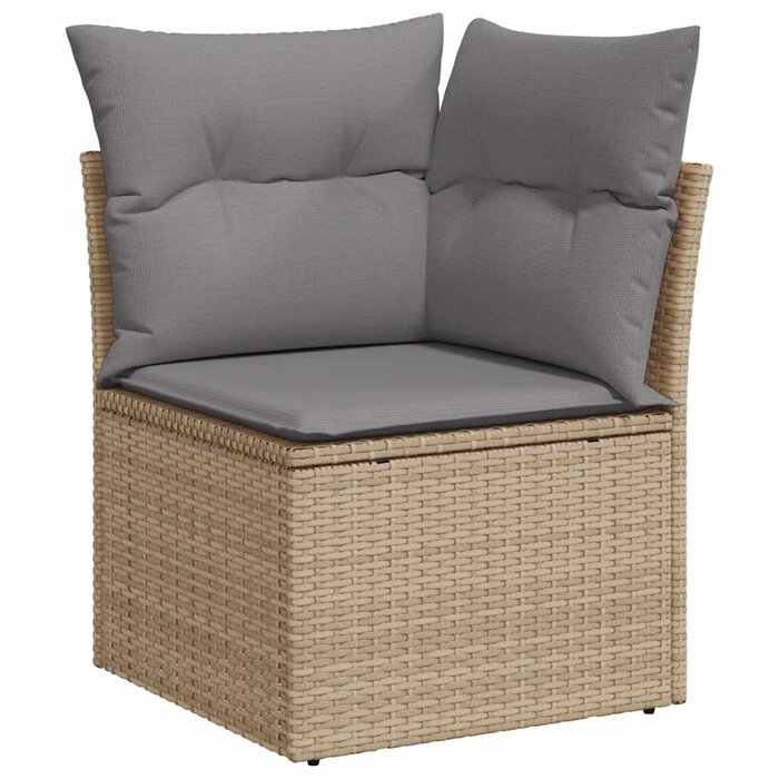 Modulares Garten-Ecksofa Poly-Rattan Beige - Jetzt bis zu 35% sparen