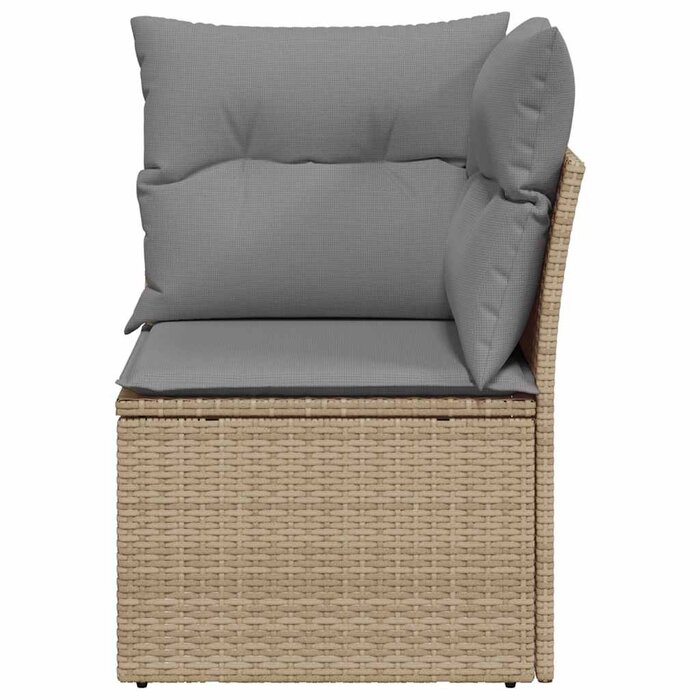Modulares Garten-Ecksofa Poly-Rattan Beige - Jetzt bis zu 35% sparen
