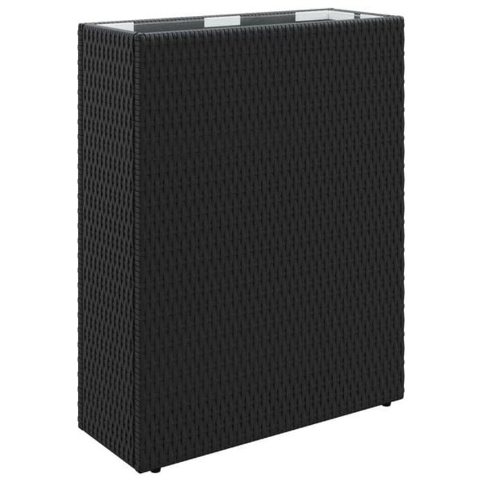 Hoher Pflanzkübel aus Polyrattan, 55x22x70 cm - Jetzt bis zu 34% Rabatt