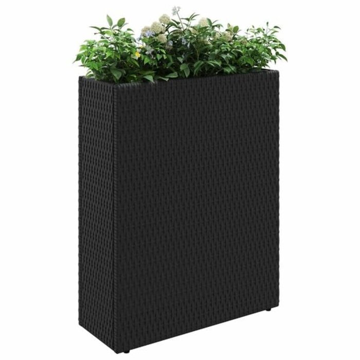 Hoher Pflanzkübel aus Polyrattan, 55x22x70 cm - Jetzt bis zu 34% Rabatt