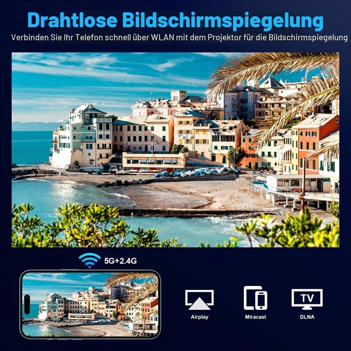 Full HD Beamer 1080P mit 16000 Lumen & WLAN - Jetzt bis zu 34% Rabatt sparen