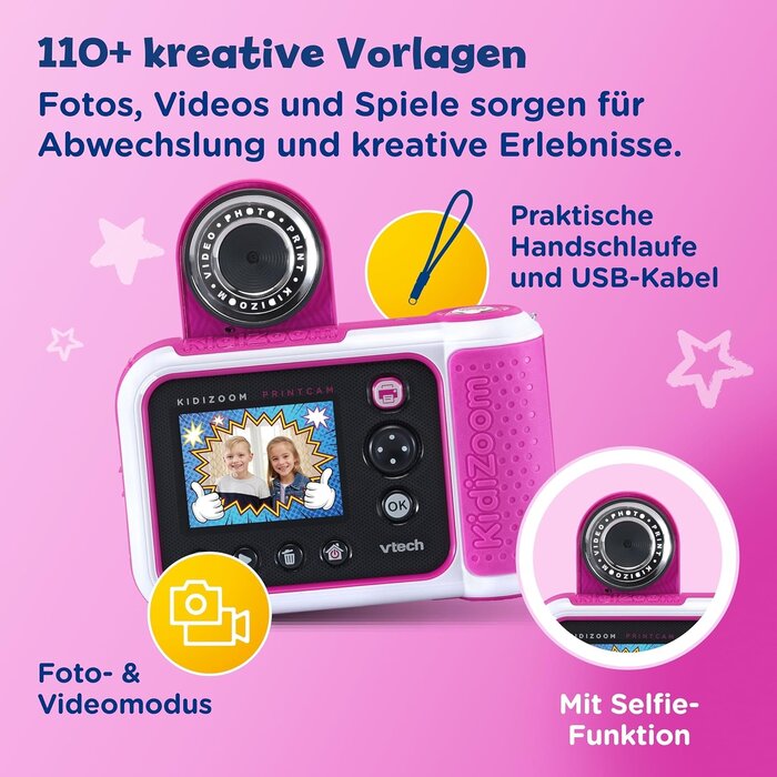 Digitale Sofortbild-Kinderkamera Pink - Bis zu 34% Rabatt auf Rückläufer