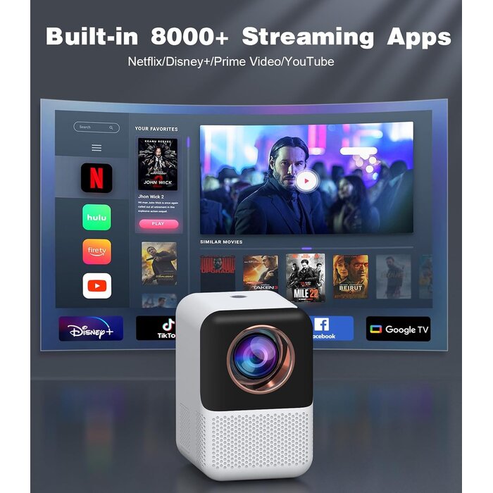 Mini Smart Beamer Full HD 1080p Android 10 - bis zu 35% Rabatt