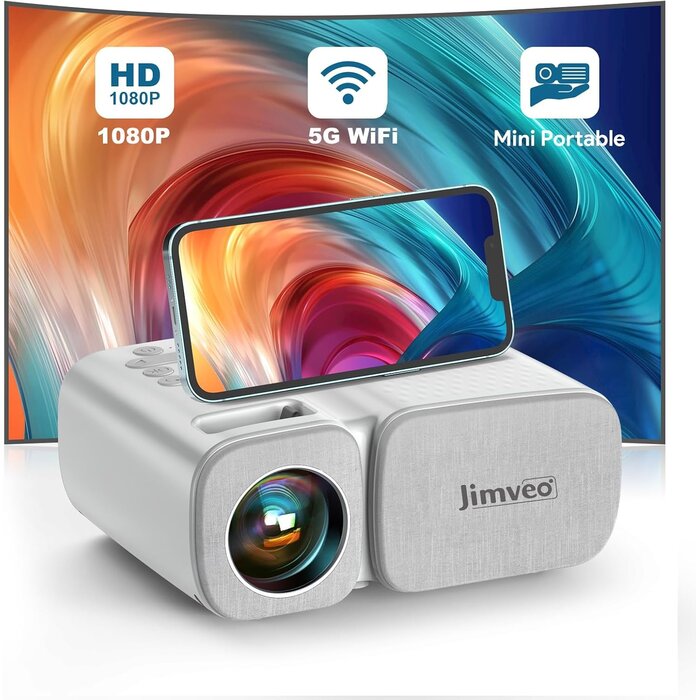 Tragbarer 1080P Full HD Mini-Beamer - WiFi 6 - bis zu 34% sparen